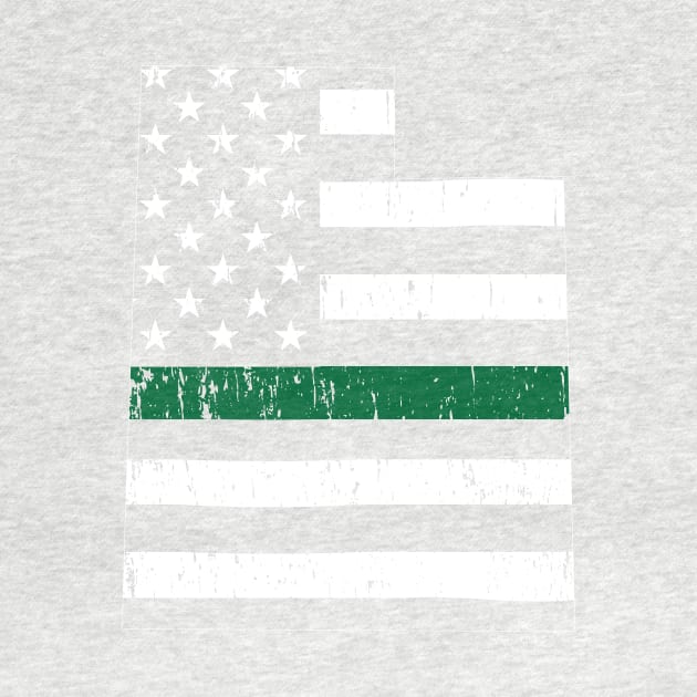 Utah Thin Green Line Military and Border Patrol Shirt by bbreidenbach